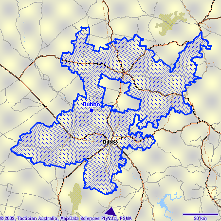 Dubbo Map